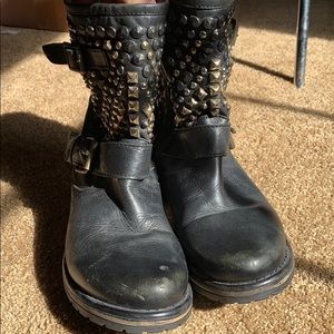 Steve Madden Leather Motorcycle Boots